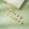 Anziw 42 mm lange baumelnde D-Moissanit-Tropfenohrringe für Frauen, 925er Sterlingsilber, Creolen, Clip-Ohrringe, Hochzeit, edler Schmuck, Geschenk 2