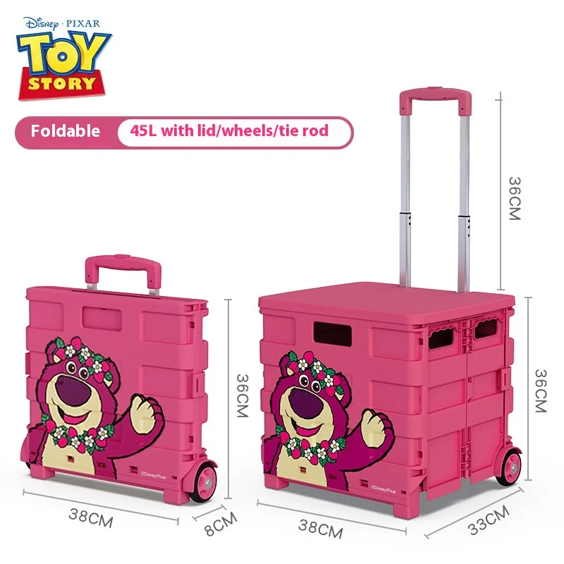 Anime Stitch Kofferraum-Aufbewahrungsbox, Outdoor, Camping, Cartoon-Muster, multifunktional, große Kapazität, faltbar, tragbar, Aufbewahrung 3