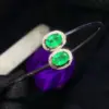 YULEM natürliches Smaragd-Armband für Damen, Hochzeit, al-Armband aus 925er Sterlingsilber, verstellbar, 18 Karat vergoldet, edler Schmuck 1