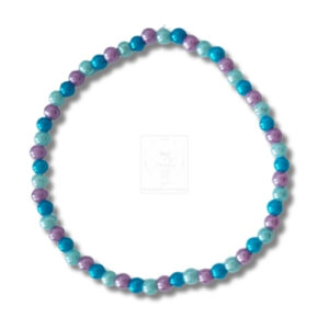 Dreifarbiges Armband in Lila, Blau und Hellblau