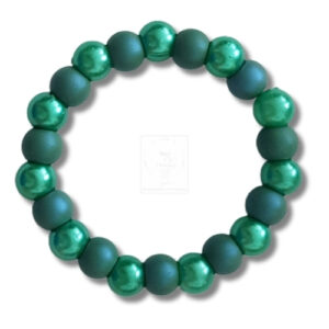 Armband in Grün mit Glanz- und Mattperlen