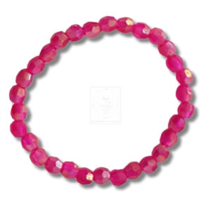 Elegantes Glasperlenarmband in leuchtendem Pink
