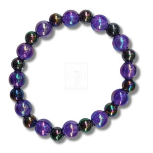 Elegantes Armband mit irisierenden Perlen in Violett