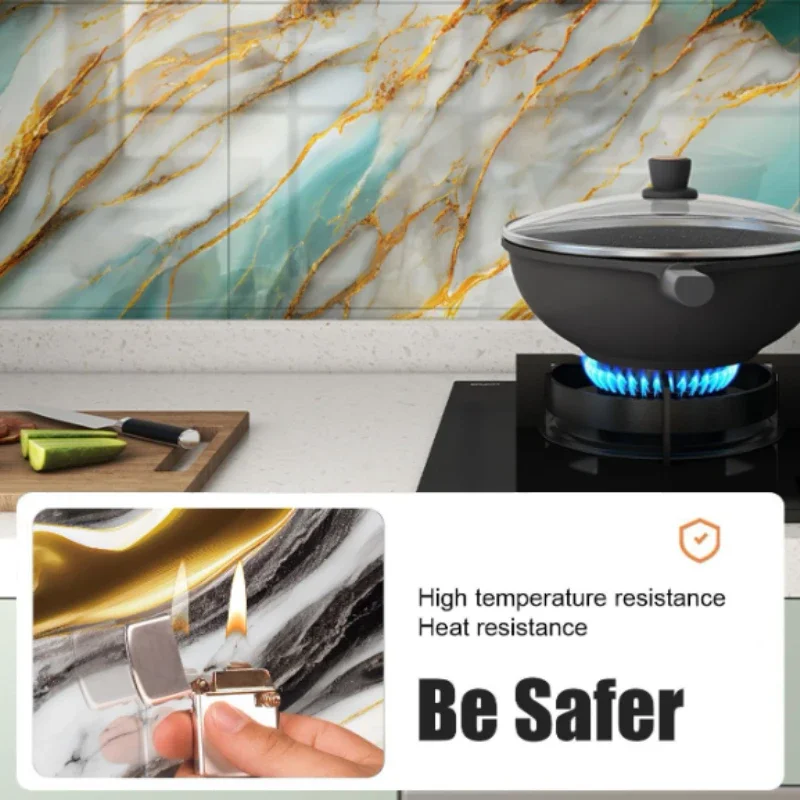 10-40PCS Imitation Marmor 3D Keramik Fliesen Wand Renovierung Dekoration Aufkleber Wasserdicht Selbst-klebe Hause Boden Aufkleber 5