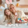 20 stücke Weiße Schaum Eier Ostern DIY Malerei Handwerk Gefälschte Styropor Ei Ostern Hause Dekoration Lieferungen Kinder Gefälligkeiten Spielzeug Geschenke 3