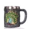 Bierkrug aus Edelstahl für Zuhause, bruchsicher, Bar-Dekor, Retro-Kaffeetasse, großes Fassungsvermögen, Vintage-Totenkopfbecher, Trinkgeschirr, Küchenzubehör