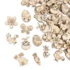50/100 Stück Ostern Holzhandwerk Ornament Kaninchen Eier Kinder Malerei DIY Holzscheibe 2025, Frühling Ostern Party Home Tischdekoration