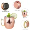 8/1 stücke Moskau Mule Becher Cocktail Wein Tasse Edelstahl Gehämmerte Kupfer Überzogene Bier Tasse Kaffee Tasse für Ramadan bar Drink 6