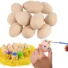 Holzeier für Kunst und Handwerk oder Osterdekoration Ostergeschenkidee für Osterkorb Eiersuche oder Heimdekoration Unbemalte Eier