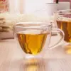 180 ml/240 ml Herz Liebe Geformt Tee Bier Becher Saft Tasse Kaffee Tassen Becher Geschenk Doppel Schicht glas Becher Wärme-Wider Drink 2