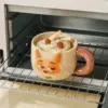 Disney Tier-Keramikbecher, hitzebeständig, für Kaffee, Frühstück, Milch, Haferflocken, mit Henkel, großes Fassungsvermögen, Relief-Paarbecher, Geschenk 2