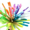 100/50 Stück Chenille-Stiele, 22 Farben, Chenille-Pfeifenreiniger, Stiele für Kinder, Kunst- und Bastelprojekte und Dekorationen (6 mm x 30,5 cm) 4