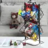 Zweischichtiger Obstständer aus Eisen, Aufbewahrungskorb für den Haushalt zum Halten von Süßigkeiten/Keks/Obst/Büchern 3