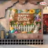 VIKAMA Niedliches Kaninchen-Osterei-Thema-Hintergrundbanner für draußen, drinnen, Wohnzimmer, Schlafzimmer, Büro, Heimdekoration 2