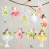 1Set Ostern Multi Farbe Gemischt Kaninchen Fee Ornament Garn Rock Bunny Engel Mädchen Anhänger Frohe Ostern Party Frühling wohnkultur Kind