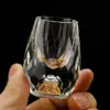 Deluxe Diamant-Wassertropfenförmige Goldfolie Baijiu-Tasse, hochwertiges Kristallglas, Heimgeschenk, starker Weinbecher 1