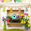 10 teile/satz Unvollendete Holz Osterhase Kaninchen Ornament Kinder DIY Holz Malerei Graffiti Holz Handwerk Kinder Ostern Party Geschenk 5