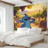 Mädchenhaftes Schlafzimmer Niedliches Stitch-Vineyard-Muster Druck-Wandteppich Wohnzimmer Wandbehang Lässiges Raumthema Personalisierte Raumdekoration 4