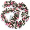 1pc 2m Rose Künstliche Blume Girlande Weiß für Hochzeit Hause Dekoration Frühling Herbst Garten Arch Decor DIY Gefälschte blumen Reben
