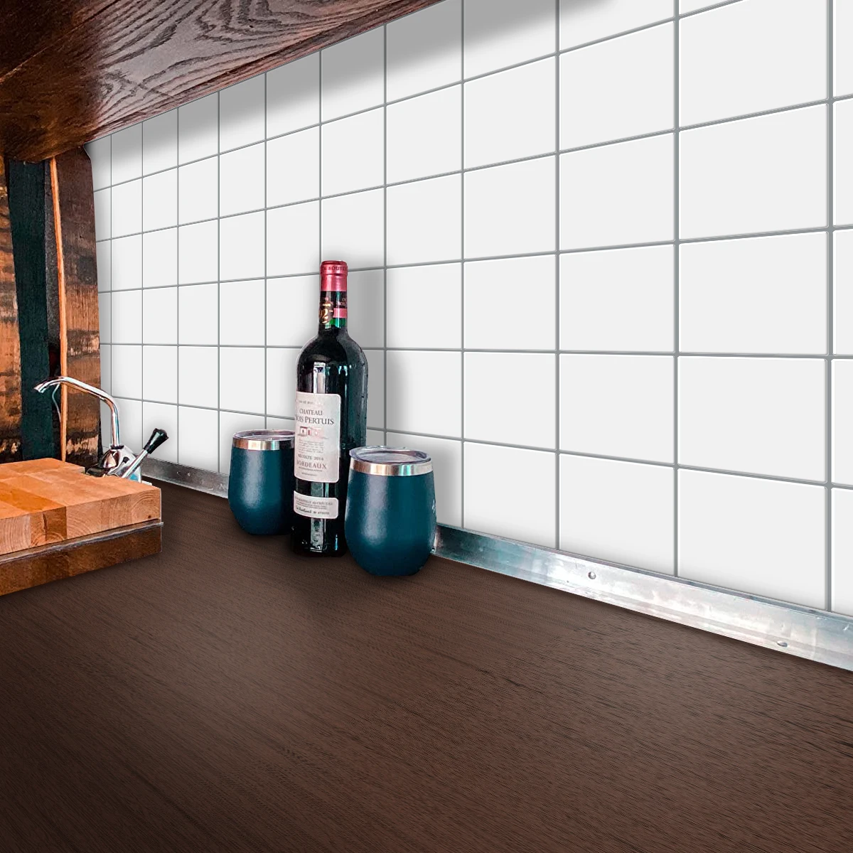 10 Stück 3D-Gitterversion zum Abziehen und Aufkleben von Fliesen, verdickt, quadratisch, wasserdicht, 3D-Küche, Badezimmer, Wandaufkleber für Heimdekoration 2