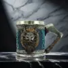 Wikinger-Axt Bierkrug Mittelalterlicher Piratenstil Edelstahl Kaffeetasse Tankard Trinkgefäß für Zuhause Bar Party Geschenkidee 4