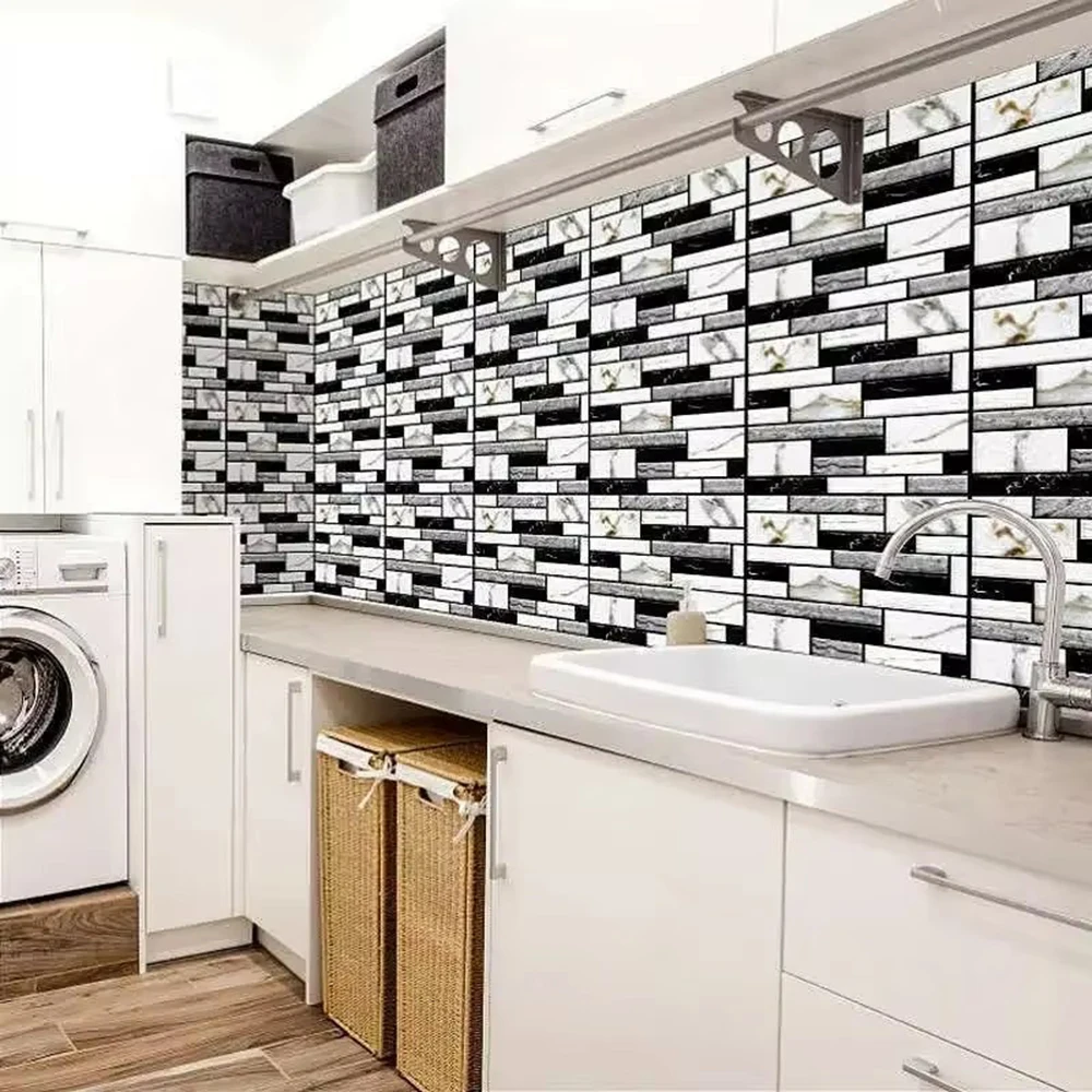 10/20PCS selbstklebende Wand geklebt wasserdicht Anti-Fouling verschönern dekorative Wohnzimmer TV Hintergrund Wand 3