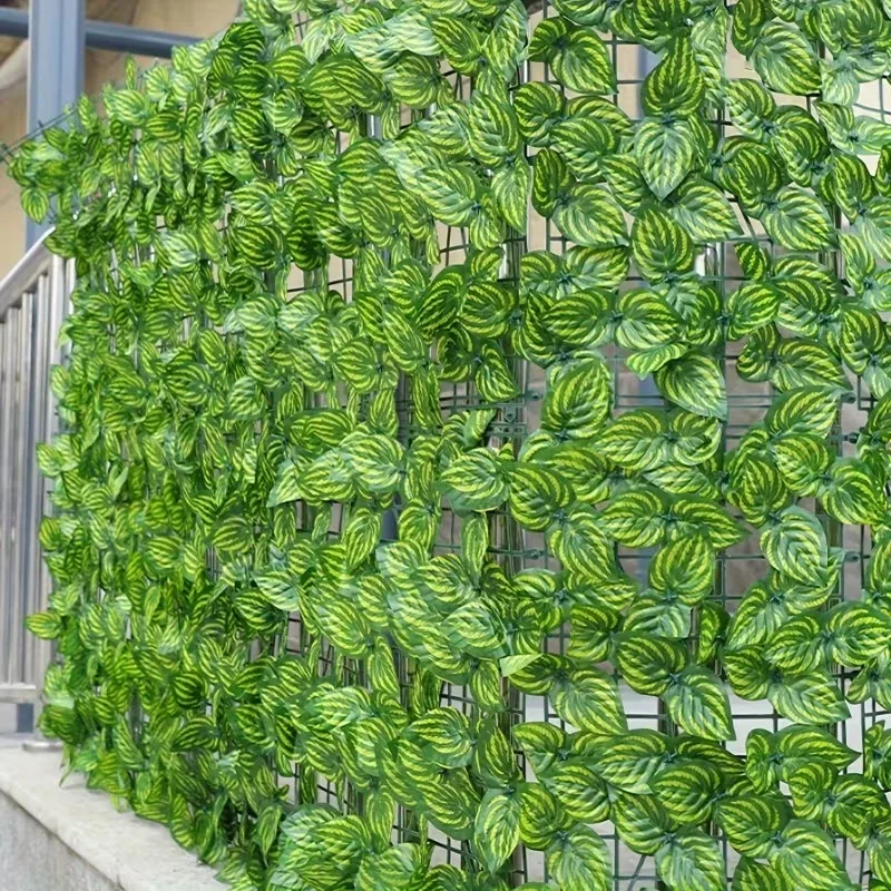 50 x 100 cm, realistischer künstlicher Efeu-Zaun, grüne Blattrebe, Sichtschutzwand, dekorative Pflanzen für Garten, Terrasse, Außenbereich