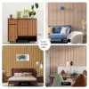 Natürliches Holz, selbstklebend, wasserfest, Vinyl, abnehmbares Wandpapier, abziehen und aufkleben, Holzlatten, hellbraun, für Wanddekoration, Schlafzimmer 2