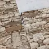Stein Wand Effekt Wandaufkleber Restaurant Schlafsaal PVC Tapete 3D Effekt Vinyl Kunst für Zuhause Aufkleber Ziegel Textur Wandaufkleber 3