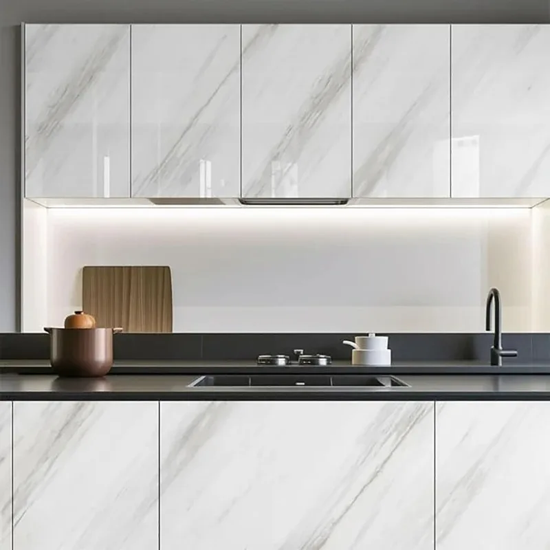 55 cm selbstklebende Tapete für Küchenschränke, leicht zu reinigen, selbstklebende Wandtapete, Kochbank, abziehbarer Klebebandaufkleber 6