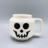 Cartoon-Keramikbecher, 250 ml, mit niedlichem Impish-Ausdruck, Figurenkopfmuster, Kaffee, Milch, Tee, Trinkgeschirr für Paare, Freunde, Familie 5