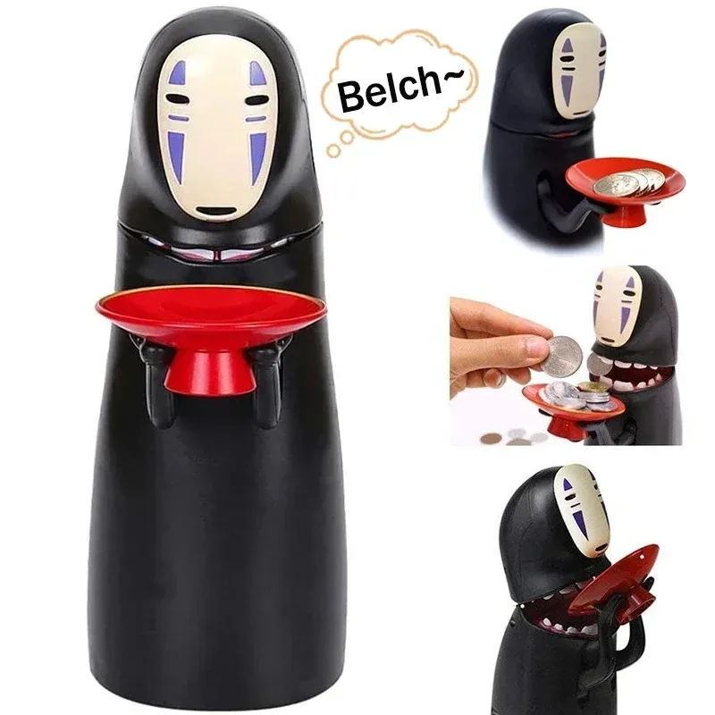 Anime Cartoon Figur Spielzeug Sparschwein Automatische Münze Essen Spardose für Junge Mädchen Lustiges Kind Geschenk für Geburtstag Urlaub Home Decor 2