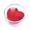 180 ml/240 ml Herz Liebe Geformt Tee Bier Becher Saft Tasse Kaffee Tassen Becher Geschenk Doppel Schicht glas Becher Wärme-Wider Drink
