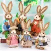 1/2PCS Höhe 35cm Ostern Niedliche Stroh Hase Dekoration Rustikale Dekoration Party Desktop Dekorationen Handgemachte Dekorationen 1