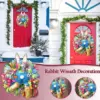 2025 Neuer Osterhasenkranz, bunte Tür-Wand-Ornamente, fröhliches Osterhasen, kreative Girlande für Zuhause, Party, Festival-Dekoration 3