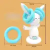 1 Set Aufblasbarer Osterhase Ringwurfspiel Interaktives Spiel für Oster-Karneval Party Geburtstag Kindergarten Schule Feier Spiel Geschenk 4