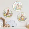 Oster-Frühlings-Hase Blumen-Stickerei DIY-Set 2026 Handgemachtes Anfänger-Stickerei-Material-Kit mit EN-Anleitung Geschenk 3
