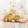 Frühling künstliche Blumen Arrangement Herzstück Home Office Dekor gefälschte Blumen Hochzeit Party Display Requisiten Geschenke für Frauen 3