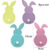 4 Stücke Messer Gabeln Kaninchen Kaninchen Taschen Bunte Vlies Tasche für Frohe Ostern Home Party Decor Messer Gabeln Halter Kinder Geschenke 2
