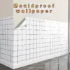 Moderne Wohnzimmer selbstklebende Tapete schimmelfest Wandaufkleber Nachahmung Keramikfliesen Muster wasserdichte Tapete
