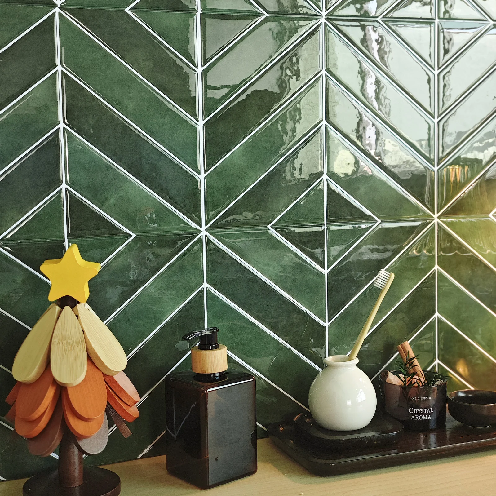 10 Stück 3D-Wandfliesenaufkleber zum Abziehen und Aufkleben, selbstklebende, wasserdichte Tapete, einfach aufzutragen, für Küche, Badezimmer, Wohnzimmer, Dekoration 2