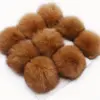 Echte natürliche Nerz Fuchs Pompons Pelzkugeln 9 cm flauschige Nerz Pelz Pompones 90 mm DIY Pom Pom Kleidungsstück Dekor Nähen Handwerk Versorgungsmaterial