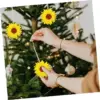 10 Stück unlackierte Holzstücke mit Cartoon-Blumenmuster, unlackierte Holzausschnitte für DIY-Handwerk, Frühlings- und Sommerdekoration 4