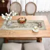 1 Stück Oster-Tischläufer - Leinen 2D-Druck mit Ei- und Blumenkranz-Design mit Schleife, Ideal für Küche, Esszimmer-Dekoration & Feste 4