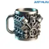 JUSTINLAU 240/350 ml 304 Edelstahl Harz Kaffeetasse Heißwasserbecher Teetasse für den Außenbereich Umweltfreundlich auf Lager Bierkrug