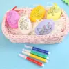 5 stücke Ostern Gelegentliche Ei Graffiti Glücklich Ostern Dekorationen Gemalt Handgemachte DIY Eier Handwerk Kinder Geschenk Favor Home Decor Ostern party