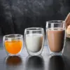 2-6PCS Doppel Wand Hohe Borosilikatglas Becher Hitzebeständige Tee Milch Espresso Kaffee Saft Wasser Tasse Bar drink Geschenk 1