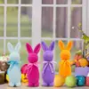 Oster-Stehhase Dekoration, Simulierter Plüschhase mit Schleife, Heim- und Gartendekoration, Oster-Geschenk 5