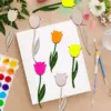 12Pcs Holz Blume Ornament Multi Tulpe DIY Malerei Handwerk Für Frohe Ostern Party Frühling Hause Dekoration Kinder Geschenke Versorgung 6