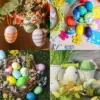 20 stücke Weiße Schaum Eier Ostern DIY Malerei Handwerk Gefälschte Styropor Ei Ostern Hause Dekoration Lieferungen Kinder Gefälligkeiten Spielzeug Geschenke 4